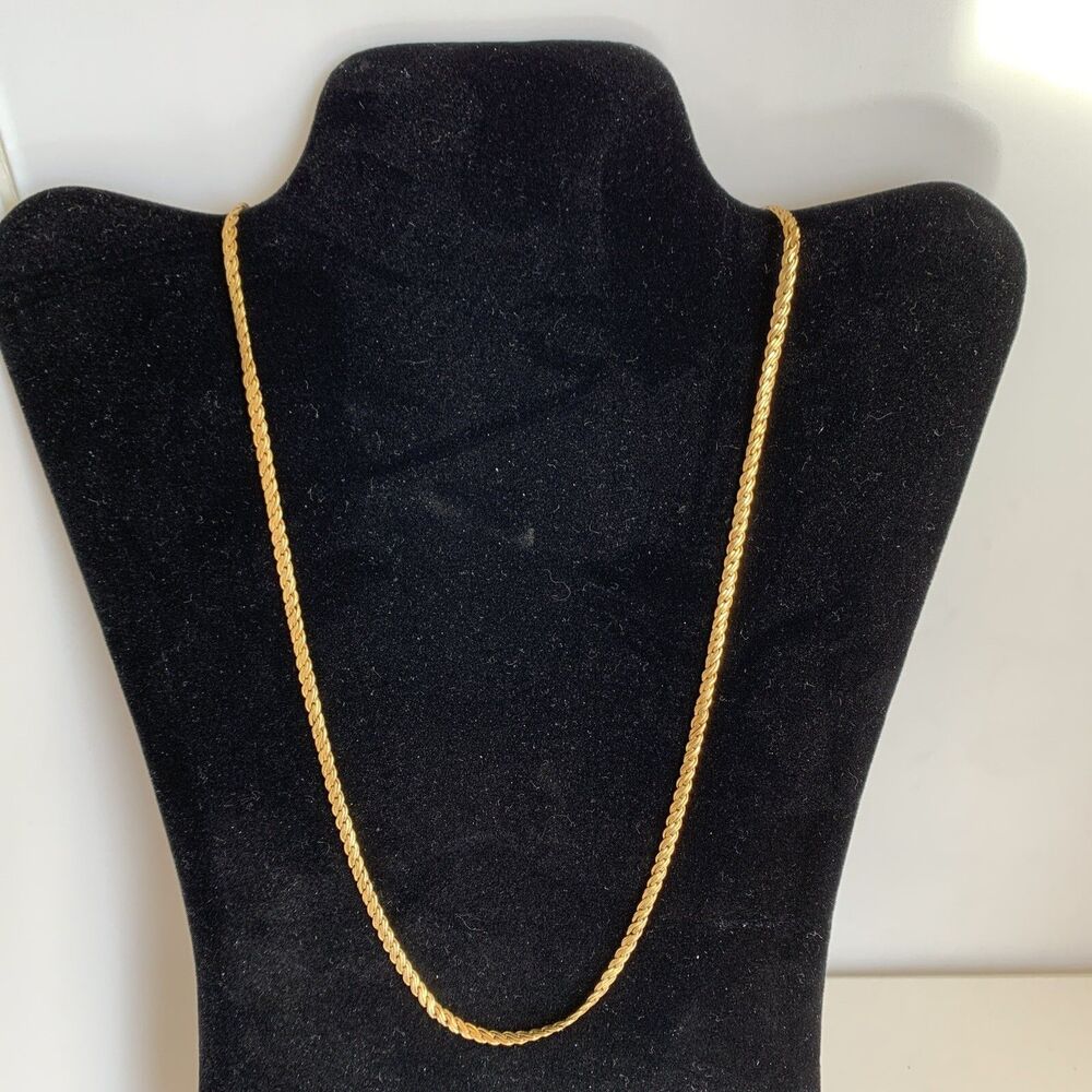 Napier Sleek gold tone "S" link chain 28"